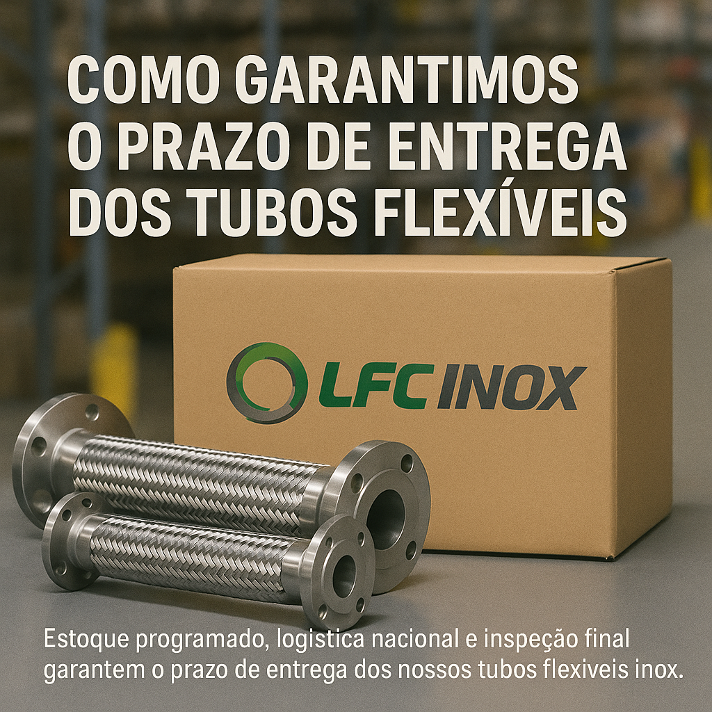 tubos flexíveis inox LFC Inox com prazo de entrega garantido e qualidade industrial